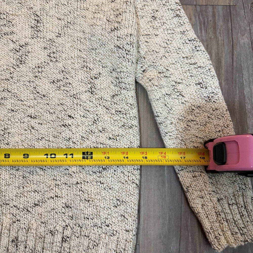 Urban Pipeline Sweater Boys‎ Small Cream Speckled Tight Knit Ribbed Shawl Collar - Picture 8 of 10